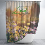 Bible Verses Premium Oxford Fabric Shower Curtain - The Lord Is Everlasting Strength ~Isaiah 26:4~