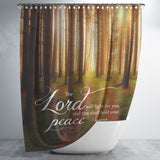 Bible Verses Premium Oxford Fabric Shower Curtain - The Lord Will Fight For You ~Exodus 14:14~