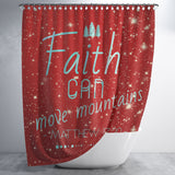 Bible Verses Premium Oxford Fabric Shower Curtain - Faith Can Move Mountains ~Matthew 17:20~ Design 15