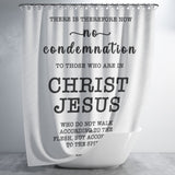 Bible Verses Premium Oxford Fabric Shower Curtain - No More Condemnation ~Romans 8:1~