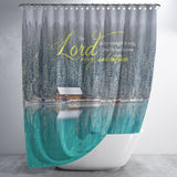 Bible Verses Premium Oxford Fabric Shower Curtain - He Has Become My Salvation ~Psalm 118:14~