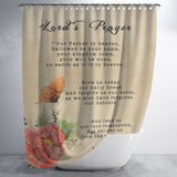 Bible Verses Premium Oxford Fabric Shower Curtain - Lord's Prayer ~Matthew 6:9-13~ (Design: Butterfly 1)