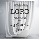 Bible Verses Premium Oxford Fabric Shower Curtain - The Lord Is My Saviour ~Psalm 118:5~