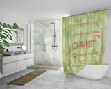Bible Verses Premium Oxford Fabric Shower Curtain - Christ Strengthens Me ~Philippians 4:13~ Design 8