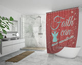 Bible Verses Premium Oxford Fabric Shower Curtain - Faith Can Move Mountains ~Matthew 17:20~ Design 17