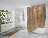 Bible Verses Premium Oxford Fabric Shower Curtain - Be Strong In The Lord ~Ephesians 6:10~