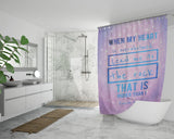 Bible Verses Premium Oxford Fabric Shower Curtain - Lead Me To The Rock That Is Higher Than I ~Psalm 61:2~ Design 5