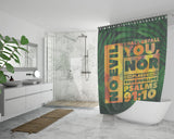 Bible Verses Premium Oxford Fabric Shower Curtain - No Evil Shall Befall You ~Psalm 91:10~ Design 1