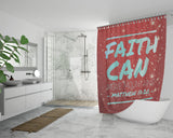 Bible Verses Premium Oxford Fabric Shower Curtain - Faith Can Move Mountains ~Matthew 17:20~ Design 16