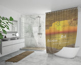 Bible Verses Premium Oxford Fabric Shower Curtain - He Is My Rock And Salvation ~Psalm 62:2~