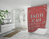 Bible Verses Premium Oxford Fabric Shower Curtain - Faith Can Move Mountains ~Matthew 17:20~ Design 14