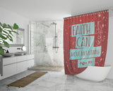 Bible Verses Premium Oxford Fabric Shower Curtain - Faith Can Move Mountains ~Matthew 17:20~ Design 18