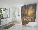 Bible Verses Premium Oxford Fabric Shower Curtain - You Granted Me Life And Favor ~Job 10:12~