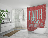 Bible Verses Premium Oxford Fabric Shower Curtain - Faith Can Move Mountains ~Matthew 17:20~ Design 20