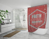Bible Verses Premium Oxford Fabric Shower Curtain - Faith Can Move Mountains ~Matthew 17:20~ Design 10
