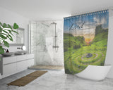 Bible Verses Premium Oxford Fabric Shower Curtain - The Lord Delivered Me From All My Fears ~Psalm 34:4~