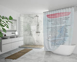 Bible Verses Premium Oxford Fabric Shower Curtain - Prayer for Protection ~Psalm 91:1-8~ (Design: Dreamy 2)