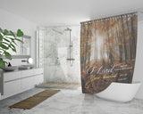 Bible Verses Premium Oxford Fabric Shower Curtain - O Lord My God, You Healed Me ~Psalm 30:2~