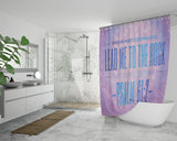 Bible Verses Premium Oxford Fabric Shower Curtain - Lead Me To The Rock That Is Higher Than I ~Psalm 61:2~ Design 4