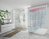 Bible Verses Premium Oxford Fabric Shower Curtain - Prayer for Protection ~Psalm 91:9-16~ (Design: Dreamy 2)