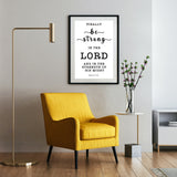 Minimalist Typography Poster - Be Strong In The Lord ~Ephesians 6:10~