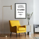 Minimalist Typography Poster - Lord Make Me Dwell In Safety ~Psalm 4:8~