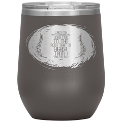 Bible Verses Stainless Steel Vacuum Insulated Wine Tumbler - Psalm 61:2 Design 16