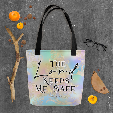 Limited Edition Premium Tote Bag - The Lord Keeps Me Safe (Design: Golden Spring)