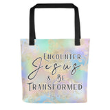 Limited Edition Premium Tote Bag - Encounter Jesus & Be Transformed (Design: Golden Spring)