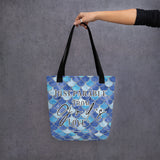 Limited Edition Premium Tote Bag - Inseparable From God's Love (Design: Mermaid Scales Blue)