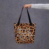 Limited Edition Premium Tote Bag - God's Promises Fills Me With Faith (Design: Leopard)