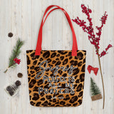 Limited Edition Premium Tote Bag - Jesus Perfects All My Prayers (Design: Leopard)