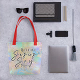 Limited Edition Premium Tote Bag - Receive Jesus' Joy Today (Design: Golden Spring)