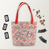 Limited Edition Premium Tote Bag - Inseparable From God's Love (Design: Mermaid Scales Pink)