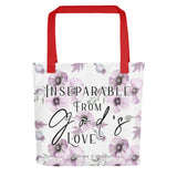 Limited Edition Premium Tote Bag - Inseparable From God's Love (Design: Purple Floral)
