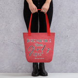 Limited Edition Premium Tote Bag - Inseparable From God's Love (Design: Textured Red)