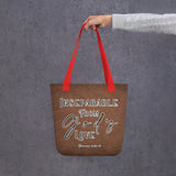 Limited Edition Premium Tote Bag - Inseparable From God's Love (Design: Textured Brown)