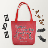 Limited Edition Premium Tote Bag - Expect Good For Jesus Loves Me (Design: Textured Red)