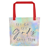 Limited Edition Premium Tote Bag - Let Go, Let God's Grace Flow (Design: Golden Spring)