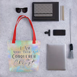 Limited Edition Premium Tote Bag - I Am More Than A Conquerer In Christ (Design: Golden Spring)