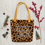 Limited Edition Premium Tote Bag - Jesus Perfects All My Prayers (Design: Leopard)