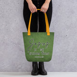 Limited Edition Premium Tote Bag - God Makes All Things Beautiful (Design: Textured Green)