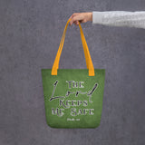 Limited Edition Premium Tote Bag - The Lord Keeps Me Safe (Design: Textured Green)