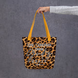 Limited Edition Premium Tote Bag - Live Carefree Under God's Grace (Design: Leopard)