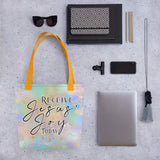 Limited Edition Premium Tote Bag - Receive Jesus' Joy Today (Design: Golden Spring)