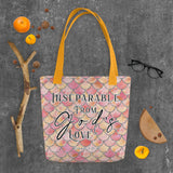 Limited Edition Premium Tote Bag - Inseparable From God's Love (Design: Mermaid Scales Pink)