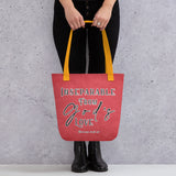 Limited Edition Premium Tote Bag - Inseparable From God's Love (Design: Textured Red)