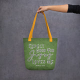 Limited Edition Premium Tote Bag - Expect Good For Jesus Loves Me (Design: Textured Green)
