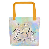 Limited Edition Premium Tote Bag - Let Go, Let God's Grace Flow (Design: Golden Spring)