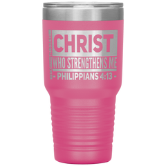 Bible Verses 30oz Stainless Steel Vacuum Insulated Tumbler - Philippians 4:13 Design 9